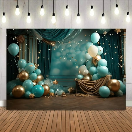 Image of Photography Backdrop Newborn Baby Cake Smash Colorful Balloon Photo Background Birthday Party Decoration Supplies Photocall