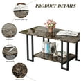 thumbnail image 6 of Recaceik 3 Piece Modern Faux Marble and Metal Living Room Table Set, White/Gold, 6 of 9