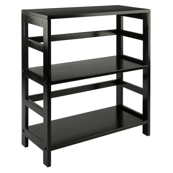Winsome Leo 2-Section Wide Open Shelf, Espresso Finish
