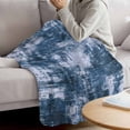 thumbnail image 3 of Navy Blue Ombre Blanket Soft Cozy Warm Throw Blanket for Couch, Plush Fuzzy Flannel Fleece Blankets for Sofa, Gradient Abstract Art Vintage Bed Blankets Lightweight Gifts for Women, 40"x50", 3 of 9