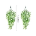 thumbnail image 3 of zhmrfg Simulation Admiralty Willows Hanging Plants, 31.5in Artificial Greenery, Faux Flower Vines for Wedding, Garden, Home Decor, Balcony, Patio, and Porch Decoration, 3 of 9