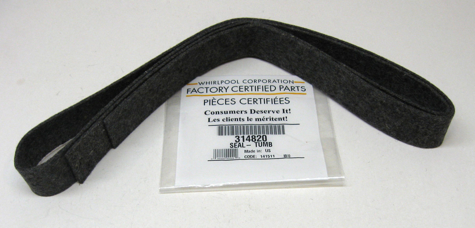 WP314820 Whirlpool Kenmore Dryer Drum Felt Seal PS2032355 AP4038955