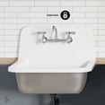 thumbnail image 4 of Loire 22" Cast Iron Rectangle Wall-Mounted Sink in Glossy Taupe, 4 of 8