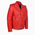 thumbnail image 4 of Maoxin Mens Leather Jacket Men's Motorcycle Leather Jacket Top With Zipper Plus Size Leather Jacket Leather Jacket Plus Size Red L, 4 of 5