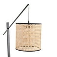 thumbnail image 7 of Lumisource Arturo Contemporary Floor Lamp in Black Wood and Black Steel with Rattan Shade, 7 of 7