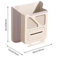 thumbnail image 2 of Collapsible Trash Can Hanging Bin Foldable garbage can for Kitchen Bathroom RV Camping(Beige-25x20cm), 2 of 3