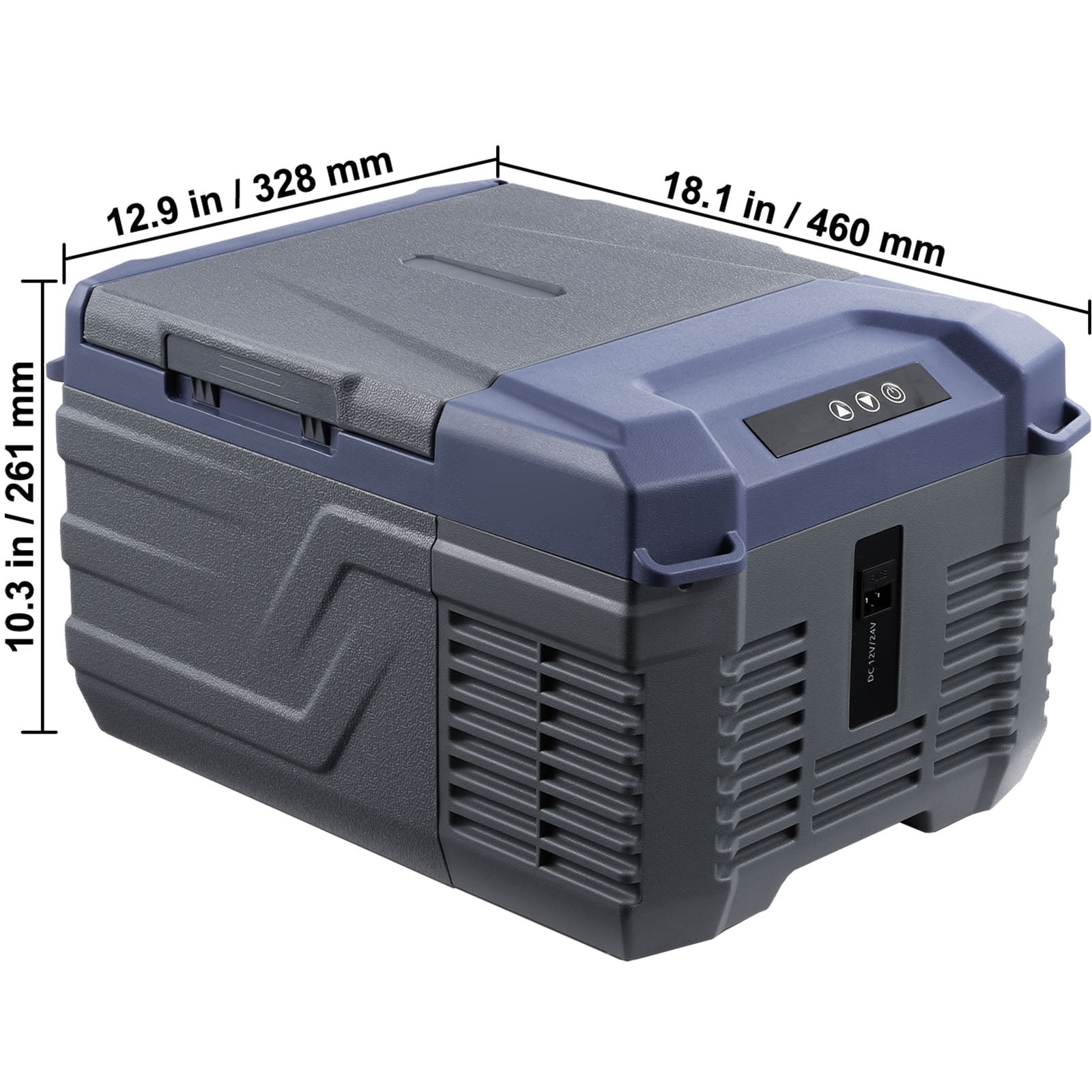 KFFKFF Portable 12V Car Refrigerator, 9L Single Zone Freezer with Adjustable Temperature Range -4℉ to 68℉, Compatible with DC 12/24V and AC 100-240V for Camping, RV, and Outdoor Use