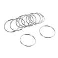 thumbnail image 2 of 50X Quality 50mm Keyring Split Ring Set Heavy Duty Large Nickel Key Loop Sprung Hoop, 2 of 4