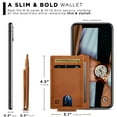 thumbnail image 4 of Serman Brands Front Pocket Wallet | Money Clip Magnetic | Bifold Minimalist RFID | Leather Wallets for Men | Slim Credit Card Wallet Modern | California Desert, 4 of 6