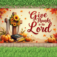 thumbnail image 6 of Autumn Theme Give Thanks to the Lord Banner Decorative Design Christian Celebration for Thanksgiving Harvest Festival Church Event, 6 of 9