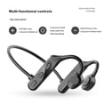thumbnail image 1 of Auriculares deportivos de conducción ósea negros para colgar en el cuello, batería de larga duración para deportes, auriculares de conducción ósea., 1 of 6