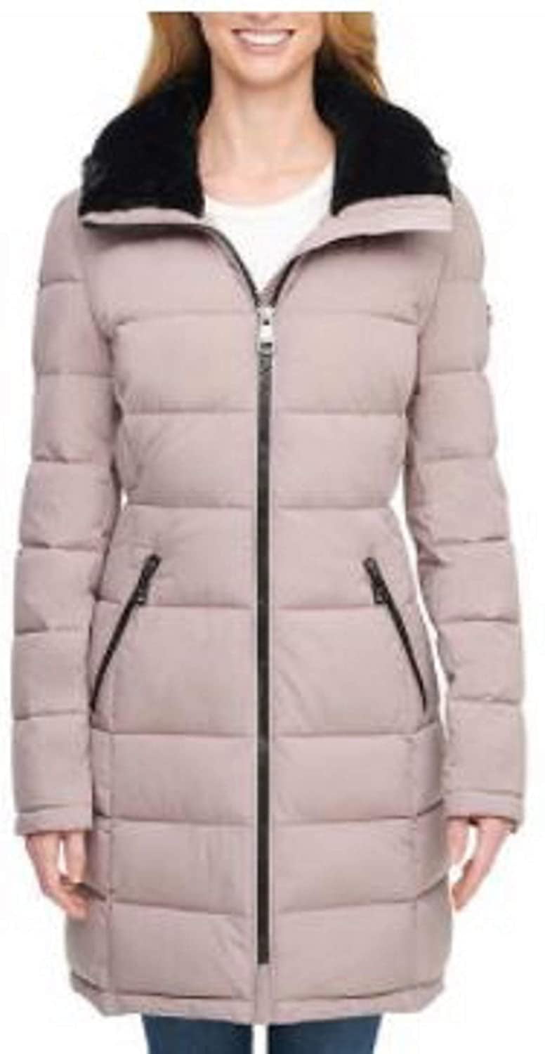 Andrew Marc Womens Long Stretch Quilted Parka With Zipper Closure Hooded  Jacket - Walmart.com