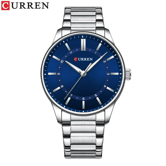 CURREN Stainless Steel Quartz Watch Simple Classic Dial Sports Watches for Men Luminous Hands Original Brand Mens Wristwatch