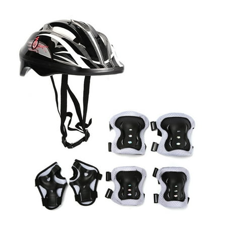7Pcs Kids Protective Gear Set - Helmet, Knee & Elbow Pads for Skating, Cycling & Skateboarding | Adjustable ABS Safety Gear for Ages 5-12