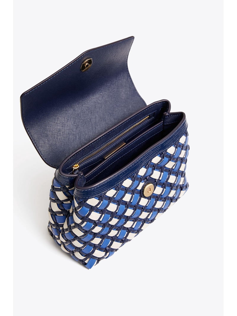 Tory Burch Robinson Woven Small Top-Handle Satchel - Walmart.com