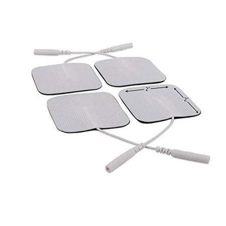 Electrode Pads for TENS Unit EMS Machine Device Massager 4 Pieces Premium Quality Self Adhesive Square 2