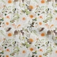 thumbnail image 1 of oneOone Velvet Orange Fabric Florals Diy Clothing Quilting Fabric Print Fabric By Yard 58 Inch Wide, 1 of 7