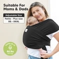 thumbnail image 4 of KeaBabies Portabebés, D-Lite Portabebés - Portabebés ajustable y fácil de usar, portabebés para recién nacidos y niños pequeños, portabebés para bebés, portabebés con anilla (negro moderno), 4 of 5