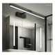 thumbnail image 2 of Lámpara de tocador negra moderna para dormitorio, accesorios de metal duraderos con efecto de luz suave y uniforme, ajuste de ángulo de 180°, resistente al agua IP44, acabado negro mate, 2 of 5