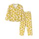 thumbnail image 1 of Fotbe Cheese Conjunto de Pijama de Manga Larga para Mujer con Estampado, Ropa de Dormir de 2 Piezas, Conjunto de Casa Suave y Cómodo con Bolsillos-Medium, 1 of 7