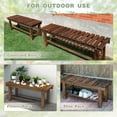 thumbnail image 6 of Outdoor Garden Bench, 2-Person Wood Patio Bench Weatherproof Outdoor Backless Bench, Anti-Corrosion and Anti-Rust Garden Benches for Garden Lawn Porch Park Backyard (Natural,35.5''/90cm), 6 of 15