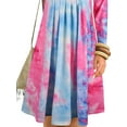 thumbnail image 4 of DYMADE Women Tie Dyed Loose Long Sleeve Casual Dress, 4 of 4