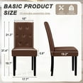 thumbnail image 7 of Homall Dining Chairs Set of 2,Urban Style PU Leather Dining Chairs,Kitchen,Dining Room Wooden Chairs, Brown, 7 of 7
