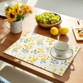 thumbnail image 2 of Yellow Flowers Spring Placemats Set of 4, Elegant Farmhouse Botanical Placemats for Dining Table, Place Mats for Kitchen Tabletop, Waterproof Wipeable Dining Table Mats Set, 2 of 9