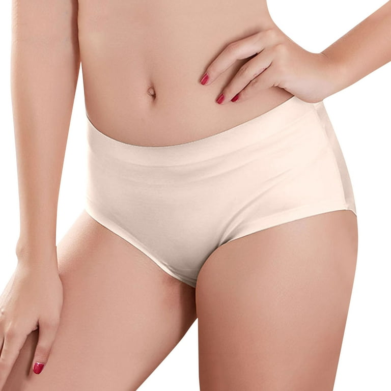 adviicd Panties for Women Pack Tummy Control Women’s Disposable Underwear  for Travel-Hospital Stays- 102% Cotton Panties White Beige Large