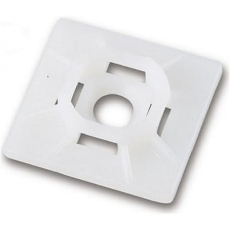 45-MB Cable Tie Mounting Base With Screw Hole - White- 5 Pack
