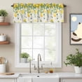 thumbnail image 2 of Watercolor Lemon Kitchen Curtain Valances for Windows Farmhouse Short Curtains, Eucalyptus Leaf Fruit Yellow Flower Rod Pocket Valance Curtain for Bedroom Cafe Living Room, 2 of 8