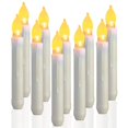 thumbnail image 1 of 12 velas LED sin llama con pilas, velas votivas LED cónicas para Navidad, boda, fiesta de cumpleaños, decoración de habitación de Halloween, 6,5 x, 1 of 5