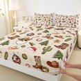 thumbnail image 3 of Homewish Christmas Tree Child Twin Sheet Sets, Western Disco Ball Twin Fitted Sheet, Cowgirl Boot Hat Flat Sheet, Luxury Bedroom Decor, 3-Piece, 3 of 7