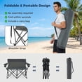 thumbnail image 5 of Biotree 2-Person Folding Outdoor Loveseat Camp Chair with Cup Holders Portable Double Camping Chair with Carry Bag, Gray, 5 of 11