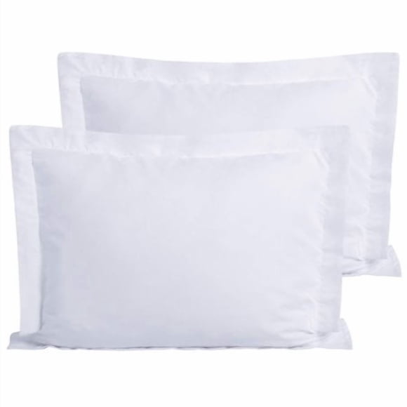 Flxxie Microfiber Standard Pillow Shams Set Of 2, Fade, Wrinkle And Shrinkage Resistant Soft Pillow Covers With Envelope Closure Euro Sham Covers (White, 20 X 26 Inches)
