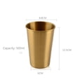 thumbnail image 2 of Copas de acero inoxidable Copas de agua de 500 ml Tazas de beber metal Copa de agua de pared simple MABOTO taza, 2 of 6