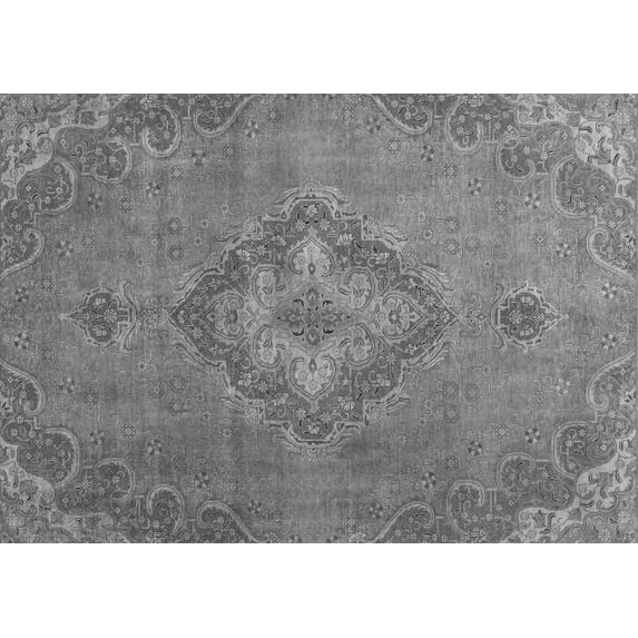 Ahgly Company Indoor Rectangle Abstract Gray Modern Area Rugs, 2' x 3'