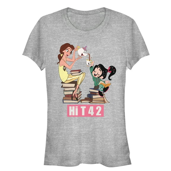 Junior's Ralph Breaks the Internet Belle Tea Party Graphic Tee Athletic Heather Small