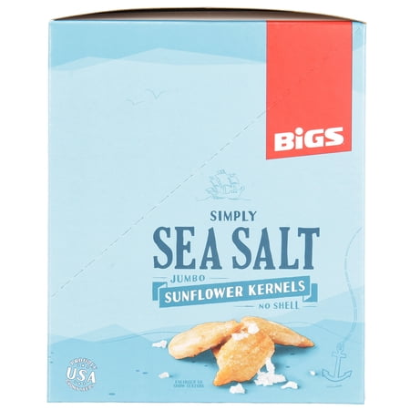 Bigs Simply Sea Salt Shell-Less Sunflower Kernels 3.5oz (Pack of 6)