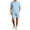 Sky Blue, variant on Migroa Men's 2 Pieces Linen Set Henley Shirt Short Sleeve And Drawstring Casual Track Shorts Beach Clothes Vacation Matching Suit Summer Wear Beige L