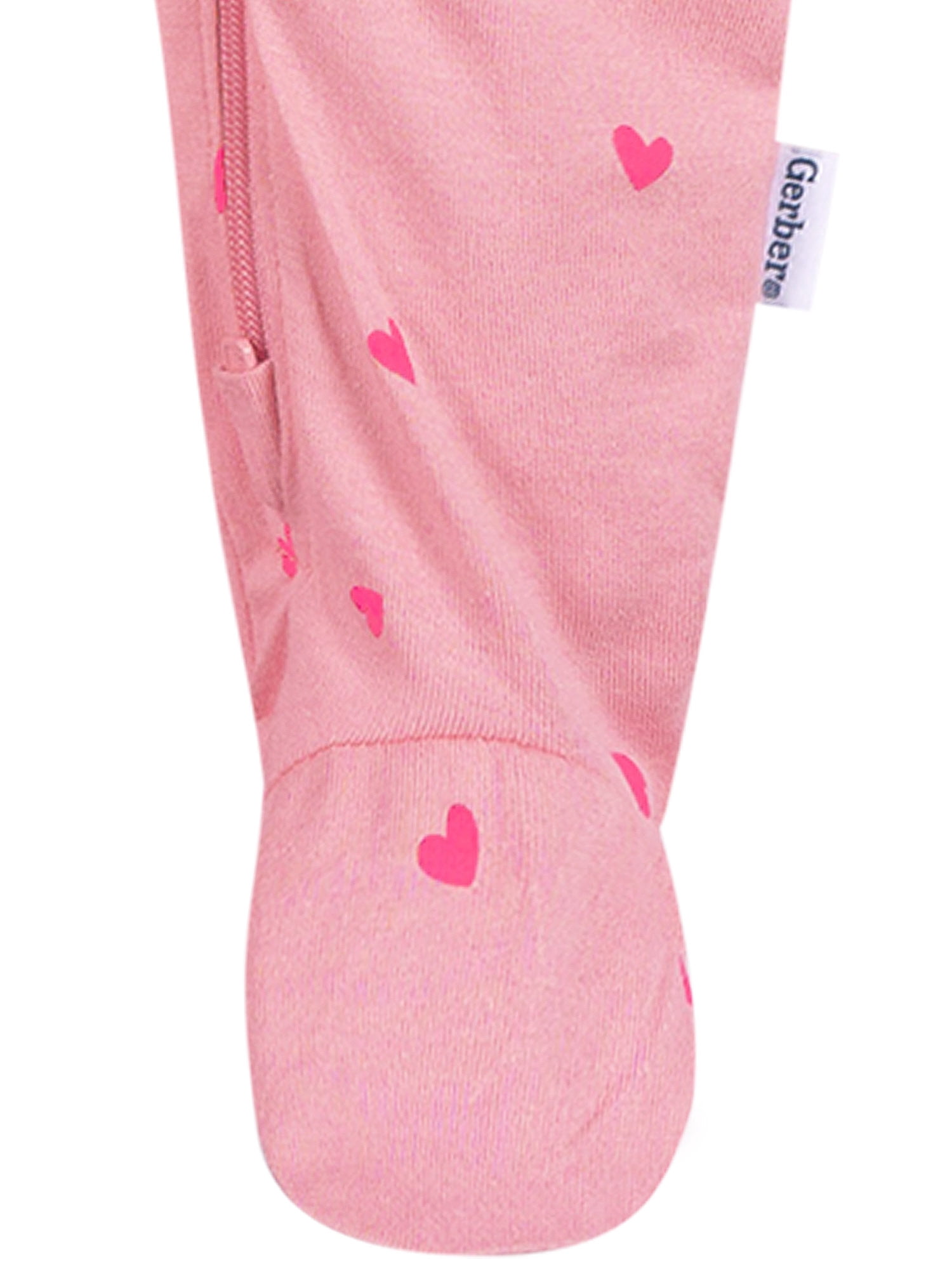 Gerber Baby Girl 2-Way Zipper Cotton Sleep 'N Play Footed Pajamas, 2-Pack, Sizes Newborn - 3/6 Months