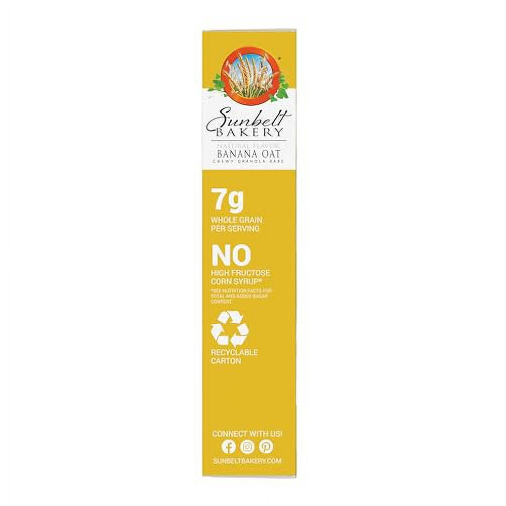 Sunbelt Bakery Banana Oat Chewy Granola Bars, 80-0.9 OZ Bars (8 Boxes)