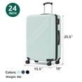 thumbnail image 2 of HOUSNIFLEX 24 Inch Checked Luggage, Lightweight Expandable Suitcase with TSA Lock, 360° Spinner Wheels for Travel, Green, 2 of 9