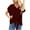 Watermelon Red, variant on Honeeladyy Rollbacks Summer Short Sleeve Tops for Women Tie Front Knot Oversized T-Shirt V Neck Loose Fit Casual Shirt with Single Pocket Orange