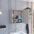 thumbnail image 4 of FM FURNITURE Kenya Engineered Wood Medicine Cabinet in Light Gray, 4 of 9