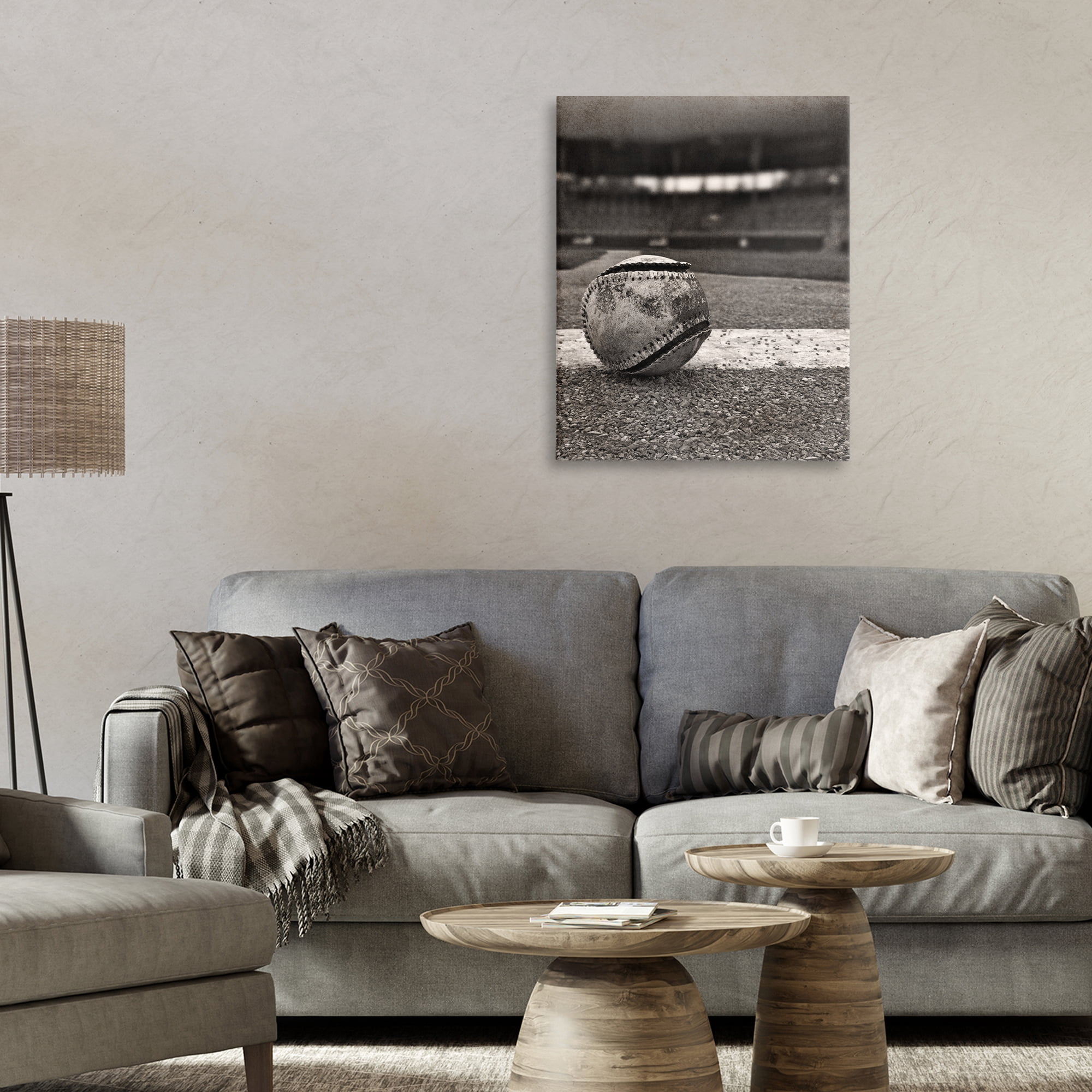 Stupell Industries Vintage Sports Weathered Baseball Canvas Wall Art, design by Marcus Prime