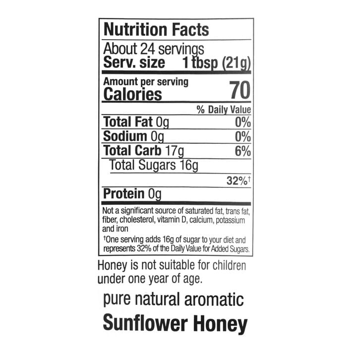 Breitsamer Sunflower Raw Honey 17.6 oz