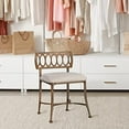 thumbnail image 3 of Hillsdale Canal Street Vanity Stool in Gold Bronze, 3 of 10