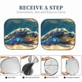 thumbnail image 5 of KLL Sunshine Underwater Sand Turtle Windshield Sun Shade 2-Piece Foldable Car Front Window Sunshade for Most Sedans SUV Truck- Medium, 5 of 5