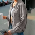 thumbnail image 6 of Women's Casual Solid Color Lapel Button Long Sleeve Cardigan Jacket Sweater Coat for Business Office Work Travel and Daily Outfits Fashion Essential Gift for Ladies | Sopatenor,Gray XL, 6 of 9